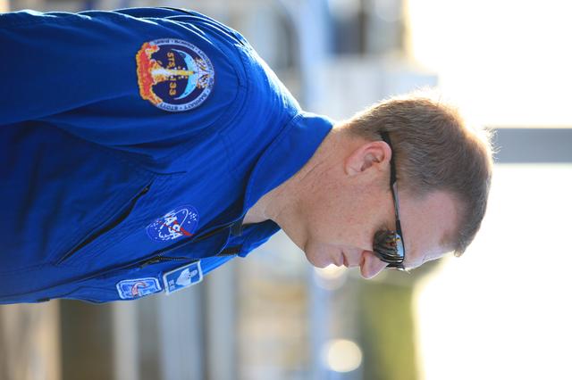 NASA image: CCP Astronauts at LC 39A and SpaceX Recovery Ship