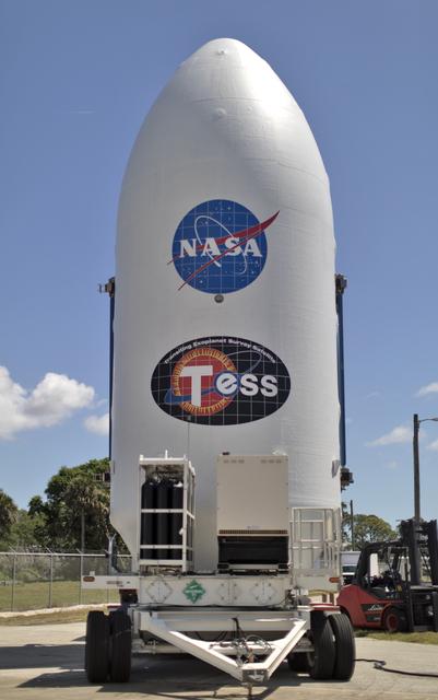 SpaceX TESS Fairing Move