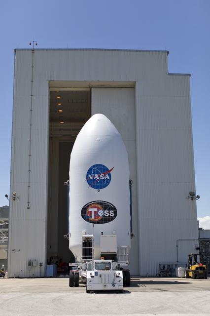 SpaceX TESS Fairing Move
