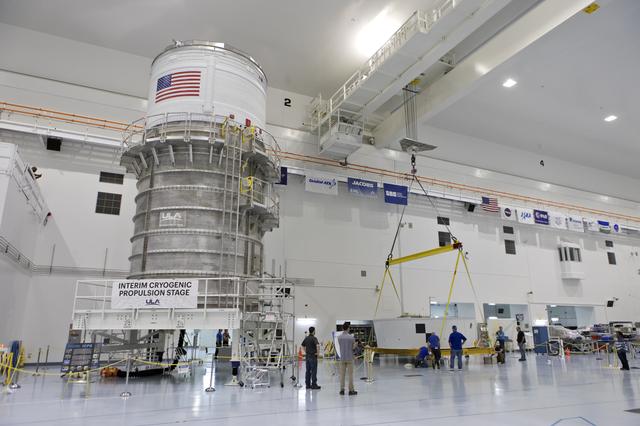NASA image: Orion Stage Adapter (OSA) Lift in High Bay