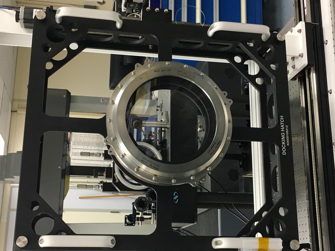 The first optical quality testing on a full window stack that is ready for installation in the docking hatch of NASA's Orion spacecraft is underway inside a laboratory in the Neil Armstrong Operations and Checkout Building at the agency's Kennedy Space Center in Florida. The test is being performed by a team from the center's Exploration Research and Technology Programs. The data from the tests will help improve the requirements for manufacturing tolerances on Orion's windows and verify how the window should perform in space. Orion is being prepared for its first integrated uncrewed flight atop NASA's Space Launch System rocket on Exploration Mission-1. 