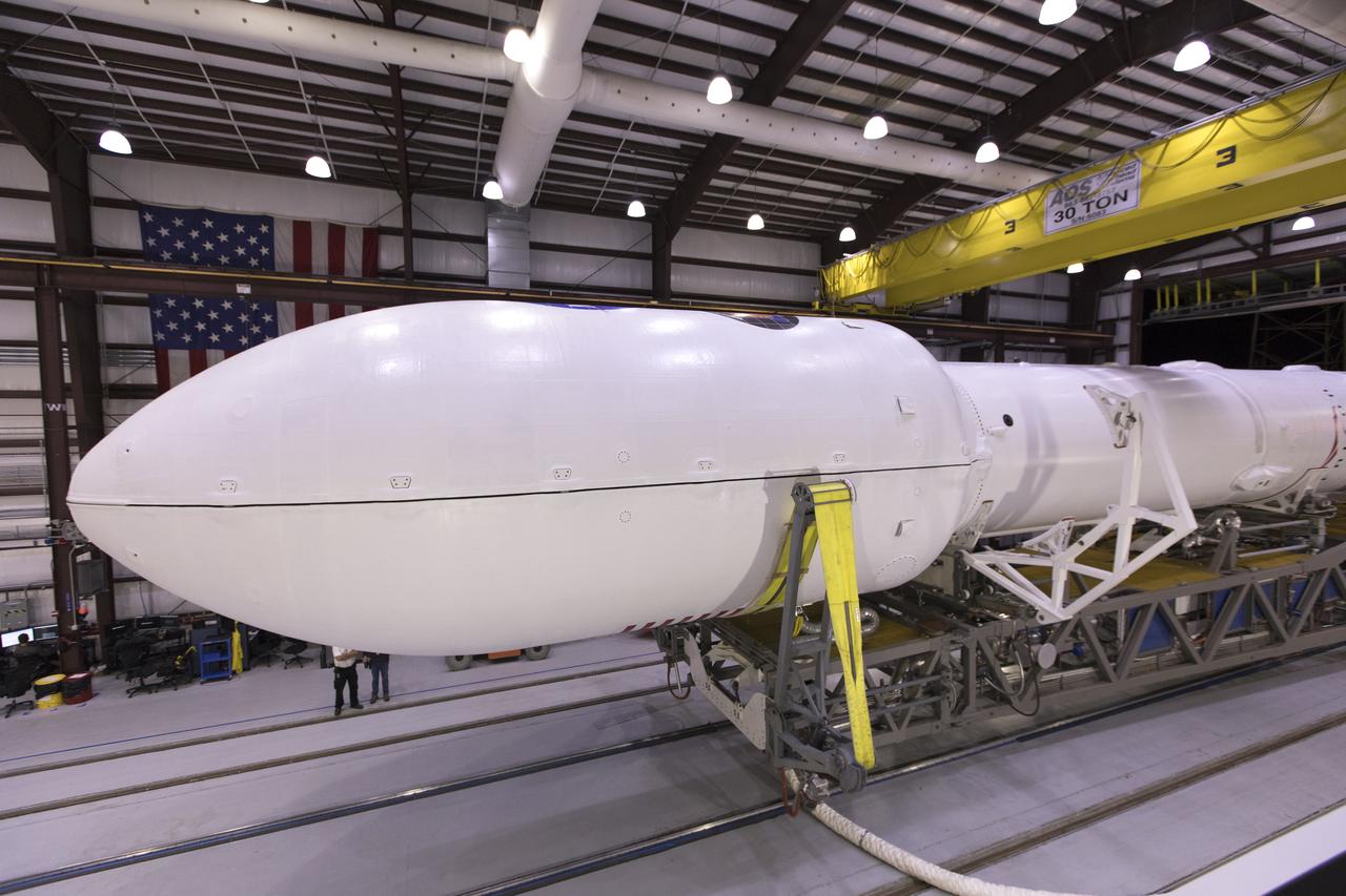 The SpaceX Falcon 9 rocket is ready to roll out to Space Launch Complex 40 at Cape Canaveral Air Force Station in Florida, with NASA's Transiting Exoplanet Survey Satellite (TESS) secured in its payload fairing. TESS will launch on the Falcon 9 no earlier than 6:51 p.m. EDT on April 18. TESS will search for planets outside of our solar system. The mission will find exoplanets that periodically block part of the light from their host stars, events called transits. The satellite will survey the nearest and brightest stars for two years to search for transiting exoplanets.