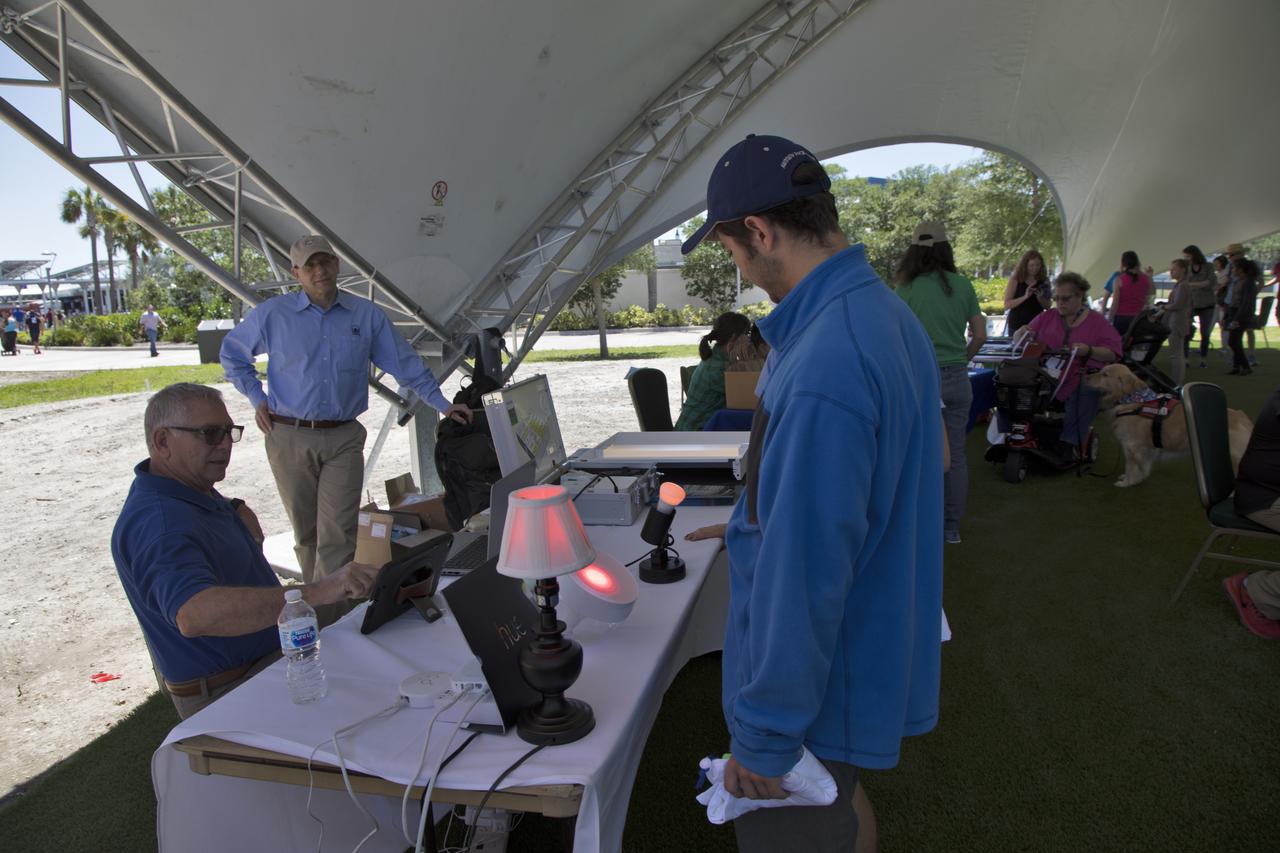 During the annual Earth Day celebration at the Kennedy Space Center Visitor Complex, guests have an opportunity to learn more about energy awareness, the environment and sustainability. The two-day event featured approximately 50 exhibitors offering information on a variety of topics, including electric vehicles, sustainable lighting, renewable energy, Florida-friendly landscaping tips, Florida’s biking trails and more.