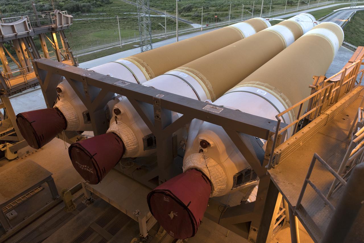 The first stage of a United Launch Alliance Delta IV Heavy rocket is prepared to be lifted vertical at the Vertical Integration Facility near Space Launch Complex 37 at Cape Canaveral Air Force Station in Florida. The Delta IV Heavy will launch NASA's upcoming Parker Solar Probe mission in July 2018. The mission will perform the closest-ever observations of a star when it travels through the Sun's atmosphere, called the corona. The probe will rely on measurements and imaging to revolutionize our understanding of the corona and the Sun-Earth connection.