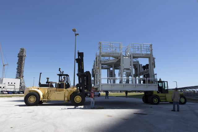 Booster Engine Service Platforms Delivered to VAB