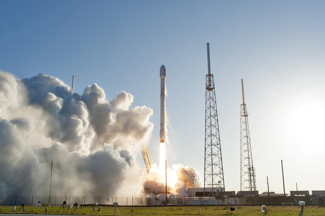 A SpaceX Falcon 9 rocket lifts off from Space Launch Complex 40 at Cape Canaveral Air Force Station in Florida, carrying NASA's Transiting Exoplanet Survey Satellite (TESS). Liftoff was at 6:51 p.m. EDT. TESS will search for planets outside of our solar system. The mission will find exoplanets that periodically block part of the light from their host stars, events called transits. The satellite will survey the nearest and brightest stars for two years to search for transiting exoplanets.