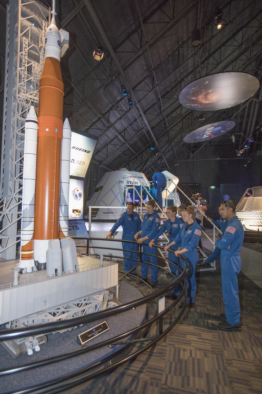 The 2017 class of astronaut candidates toured the Kennedy Space Center Visitor Complex and viewed exhibits, including Space Shuttle Atlantis, during a familiarization tour of facilities at NASA's Kennedy Space Center in Florida. The candidates toured center facilities, including the Neil Armstrong Operations and Checkout Building high bay; Launch Control Center, Launch Pad 39B and the Space Station Processing Facility. They also toured Boeing's Commercial Crew and Cargo Facility, United Launch Alliance's Space Launch Complex 41 at Cape Canaveral Air Force Station, and SpaceX's Launch Pad 39A at Kennedy. The candidates will spend about two years getting to know the space station systems and learning how to spacewalk, speak Russian, control the International Space Station's robotic arm and fly T-38s, before they're eligible to be assigned to a mission.