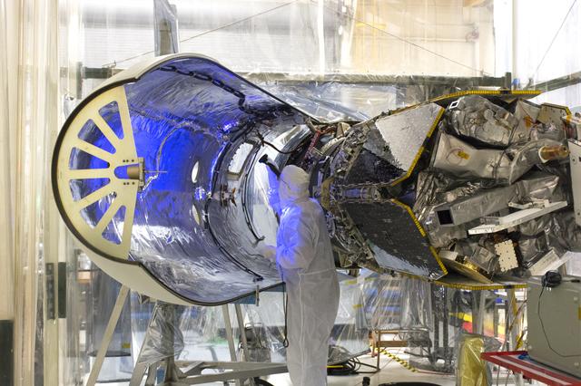 NASA image: Pegasus ICON Starboard Ultraviolet Light Inspection