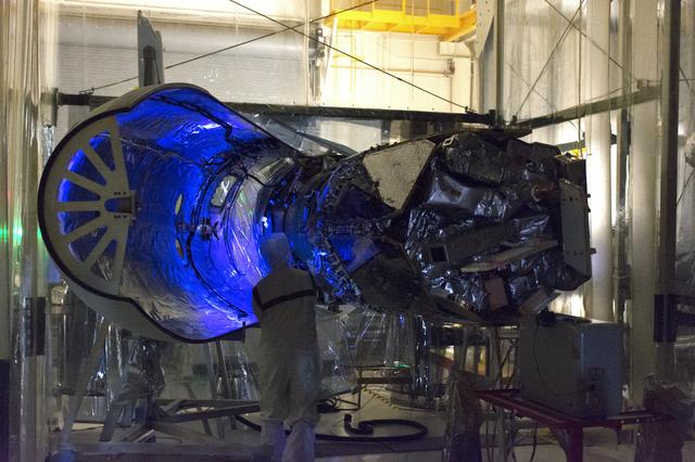 NASA image: Pegasus ICON Starboard Ultraviolet Light Inspection