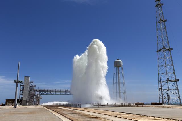 NASA image: Water Deluge Test at Launch Complex 39B