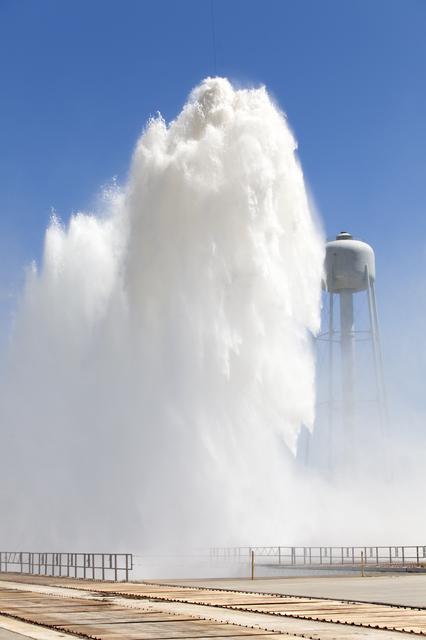 NASA image: Water Deluge Test at Launch Complex 39B