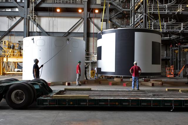 NASA image: AA-2 Aeroshell Arrival to VAB