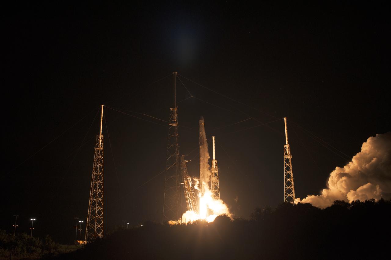 The two-stage SpaceX Falcon 9 launch vehicle lifts off from Space Launch Complex 40 at Cape Canaveral Air Force Station, carrying the SpaceX Dragon resupply spacecraft to the International Space Station. Liftoff was at 5:42 a.m. EDT on Friday, June 29, 2018. On the company’s 15th Commercial Resupply Services mission to the International Space Station, Dragon is filled with supplies and payloads, including critical materials to support several science and research investigations that will occur during Expedition 56. The spacecraft’s unpressurized trunk is carrying a Canadian-built Latching End Effector, or LEE. This new LEE will replace a failed unit astronauts removed during a series of spacewalks in the fall of 2017. Each end of the Canadarm2 robotic arm has an identical LEE, and they are used as the “hands” that grapple payloads and visiting cargo spaceships.