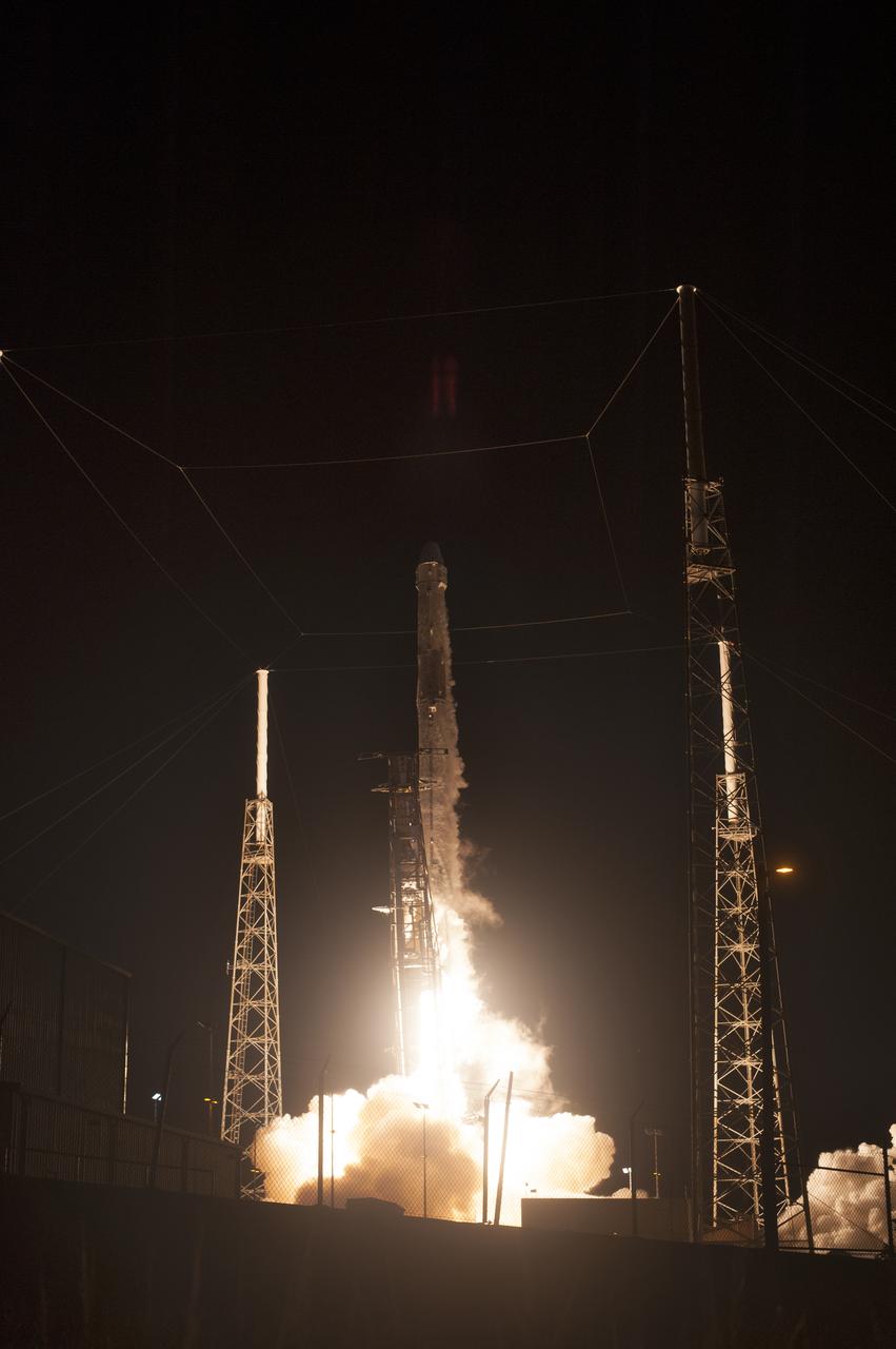 The two-stage SpaceX Falcon 9 launch vehicle lifts off from Space Launch Complex 40 at Cape Canaveral Air Force Station, carrying the SpaceX Dragon resupply spacecraft to the International Space Station. Liftoff was at 5:42 a.m. EDT on Friday, June 29, 2018. On the company’s 15th Commercial Resupply Services mission to the International Space Station, Dragon is filled with supplies and payloads, including critical materials to support several science and research investigations that will occur during Expedition 56. The spacecraft’s unpressurized trunk is carrying a Canadian-built Latching End Effector, or LEE. This new LEE will replace a failed unit astronauts removed during a series of spacewalks in the fall of 2017. Each end of the Canadarm2 robotic arm has an identical LEE, and they are used as the “hands” that grapple payloads and visiting cargo spaceships.