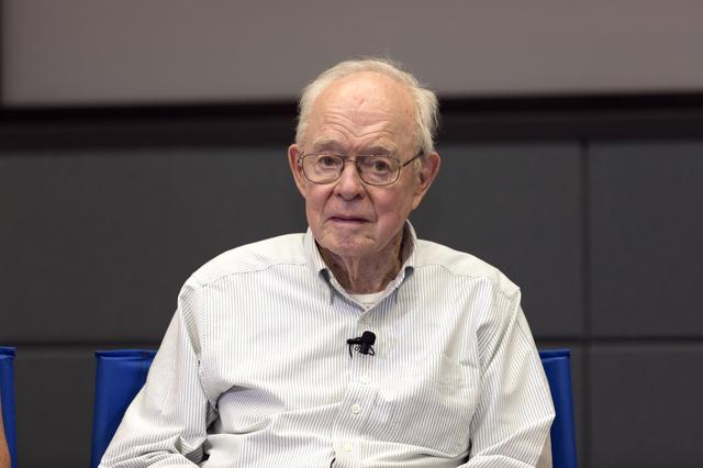NASA image: Dr. Eugene Parker Speaks to Media