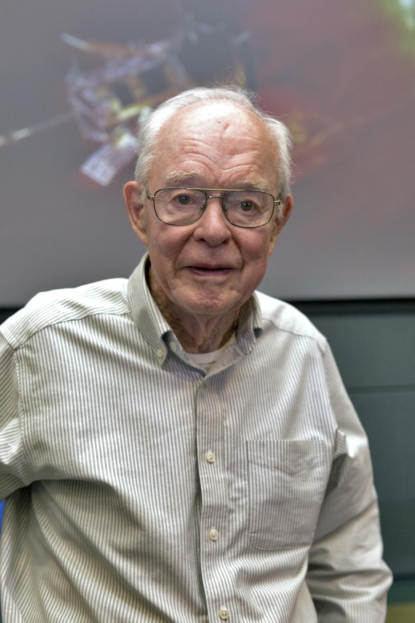 In the Kennedy Space Center’s Operations Support Building II, Dr. Eugene Parker, a pioneer in heliophysics and S. Chandrasekhar distinguished service professor emeritus for the Department of Astronomy and Astrophysics at the University of Chicago, speaks to members of news and social media in a prelaunch mission briefing about NASA's Parker Solar Probe on Thursday, Aug. 9, 2018. The spacecraft is designed to provide key observations on his groundbreaking theories about the Sun. This is the first NASA mission named for a living person. Lift off atop a United Launch Alliance Delta IV Heavy rocket will take place from Space Launch Complex 37 at Cape Canaveral Air Force Station in Florida. The spacecraft was built by Applied Physics Laboratory of Johns Hopkins University in Laurel, Maryland. The mission will perform the closest-ever observations of a star when it travels through the Sun's atmosphere, called the corona. The probe will rely on measurements and imaging to revolutionize our understanding of the corona and the Sun-Earth connection.