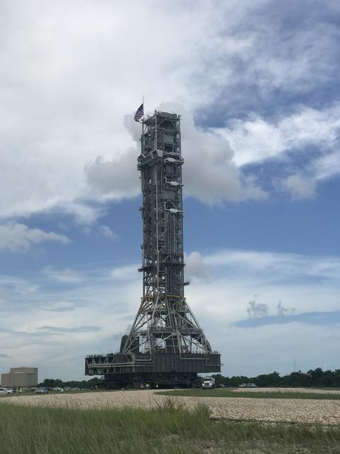 NASA image: Mobile Launcher Moves Towards Exploration Mission-1