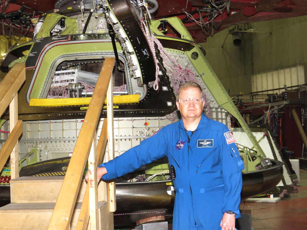 NASA astronaut Eric Boe poses during a recent tour of two spacecraft testing facilities in southern California. Boe, along with Boeing astronaut Chris Ferguson and NASA astronaut Nicole Mann, will fly on Boeing’s CST-100 Starliner in an upcoming crew flight test to the International Space Station. During trips to El Segundo and Huntington Beach, the astronauts met with employees who conduct the structural and environmental testing on the spacecraft built to return human spaceflight launch capability to the U.S.                               