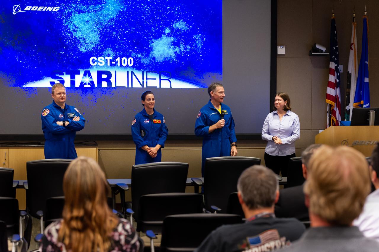 Commercial crew astronauts Eric Boe, Nicole Mann and Chris Ferguson recently toured Boeing’s spacecraft testing facilities in Huntington Beach and El Segundo, Calif. All three astronauts will fly on Boeing’s CST-100 Starliner in an upcoming Crew Flight Test to the International Space Station. Structural testing in Huntington Beach confirms the spacecraft can withstand the pressures it will experience during flight. Environmental qualification testing in El Segundo ensures the spacecraft can withstand the extreme environments of space.