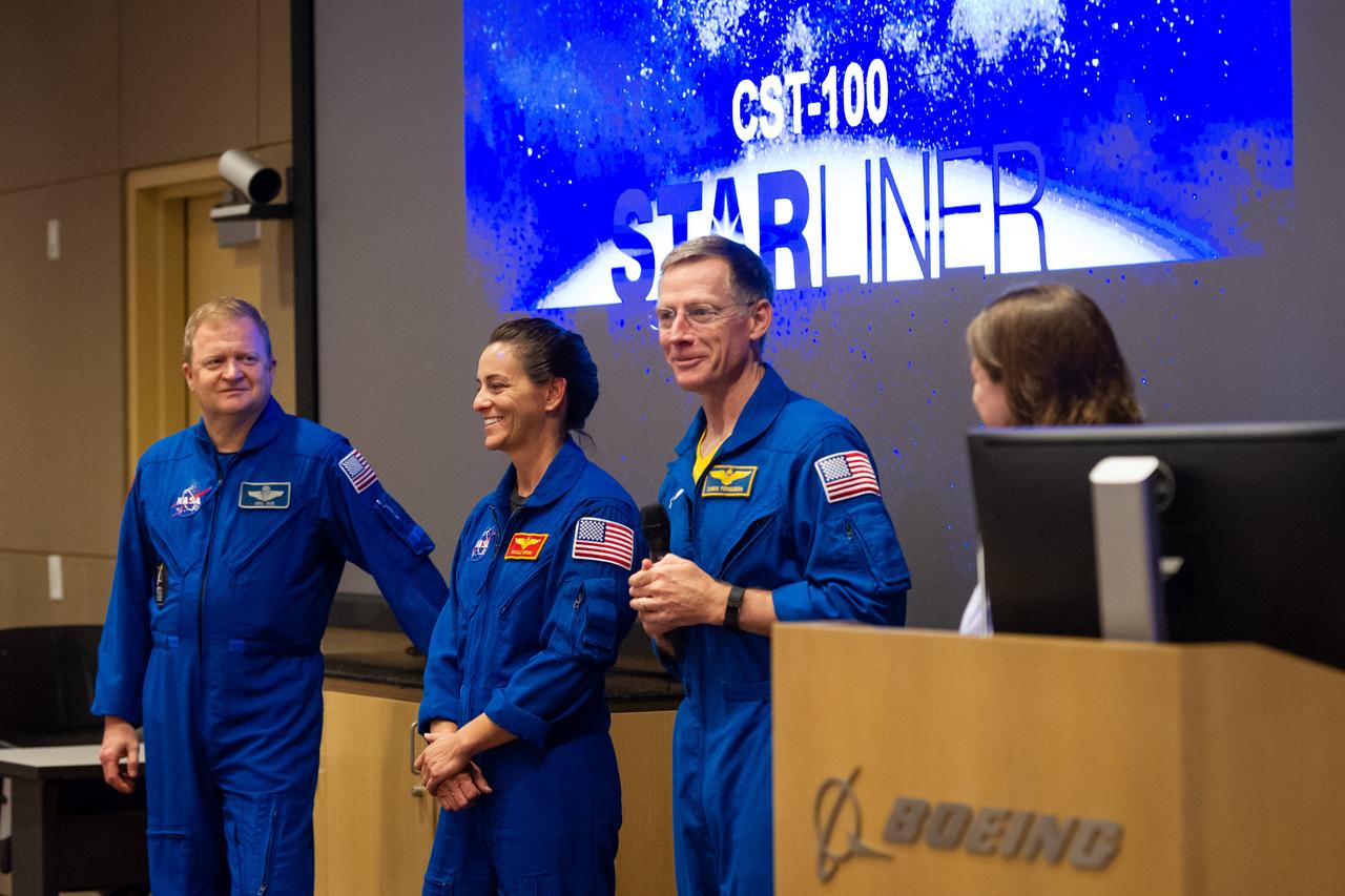 Commercial crew astronauts Eric Boe, Nicole Mann and Chris Ferguson recently toured Boeing’s spacecraft testing facilities in Huntington Beach and El Segundo, Calif. All three astronauts will fly on Boeing’s CST-100 Starliner in an upcoming Crew Flight Test to the International Space Station. Structural testing in Huntington Beach confirms the spacecraft can withstand the pressures it will experience during flight. Environmental qualification testing in El Segundo ensures the spacecraft can withstand the extreme environments of space.