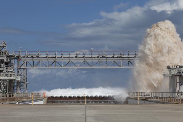 NASA image: Wet Flow Test at Pad 39B