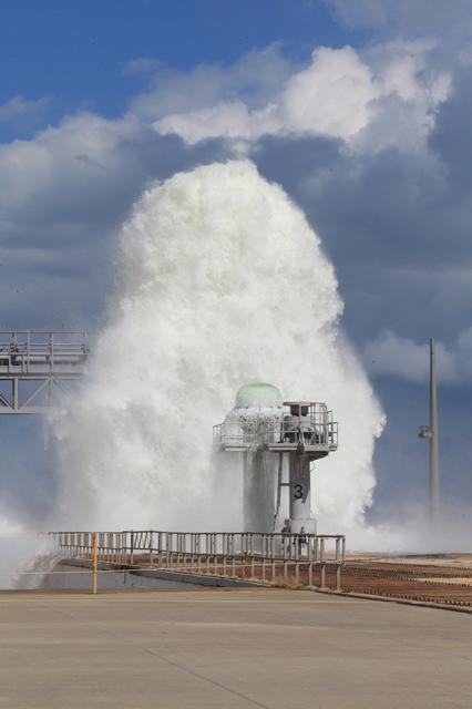 NASA image: Wet Flow Test at Pad 39B