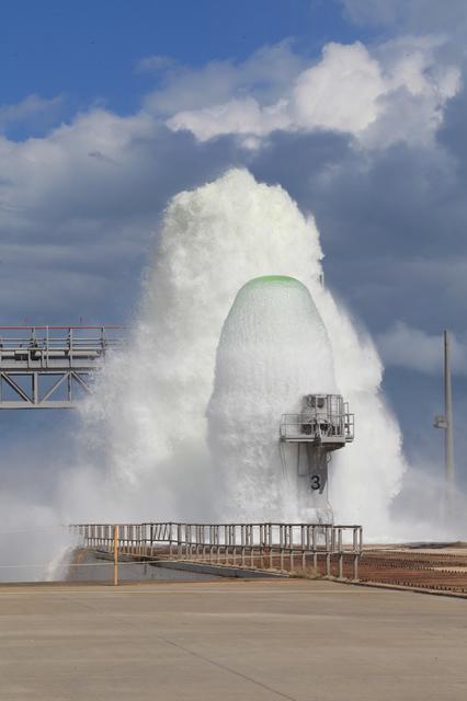 NASA image: Wet Flow Test at Pad 39B