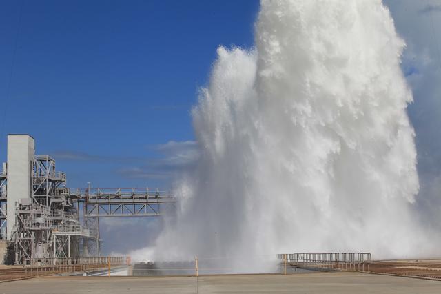 NASA image: Wet Flow Test at Pad 39B