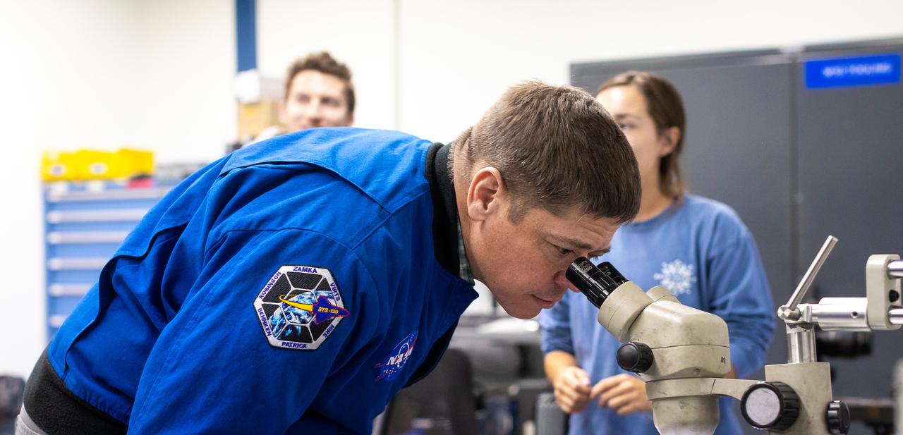 NASA astronauts who will be the first humans to fly aboard SpaceX's Crew Dragon spacecraft recently toured the company's Rocket Development Test Facility in McGregor, Texas, on Oct. 16, 2018. Astronauts Bob Behnken, pictured, and Doug Hurley are set to crew SpaceX's Demo-2 flight test in June 2019, which will be the first flight of Crew Dragon with people onboard. Astronauts Victor Glover and Mike Hopkins will crew SpaceX's first regular mission to the International Space Station, following Demo-2 and NASA's certification of SpaceX commercial crew systems.