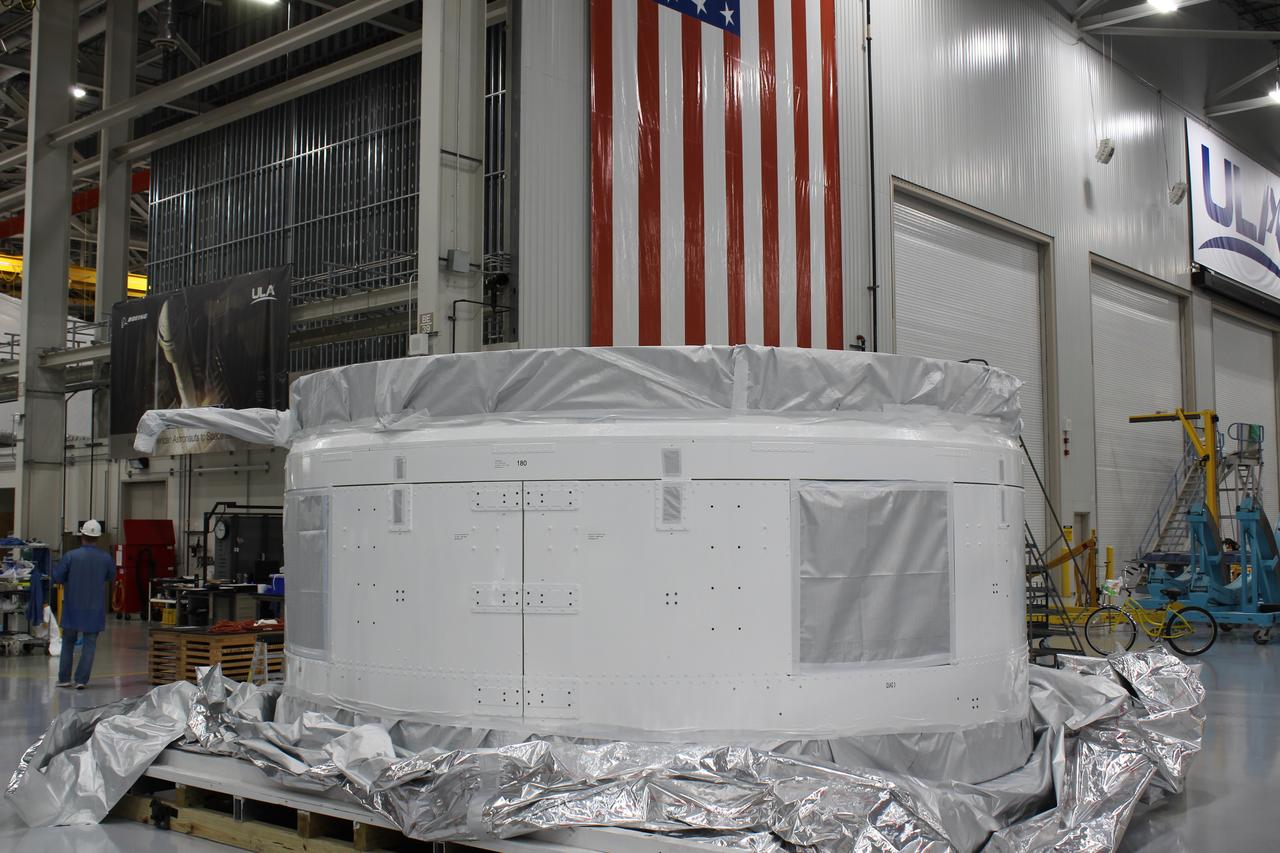 The Launch Vehicle Adapter (LVA) that will attach Boeing’s first Starliner spacecraft to the Atlas V launch vehicle is ready for transport from United Launch Alliance's manufacturing factory in Decatur, Alabama to Cape Canaveral Air Force Station in Florida.