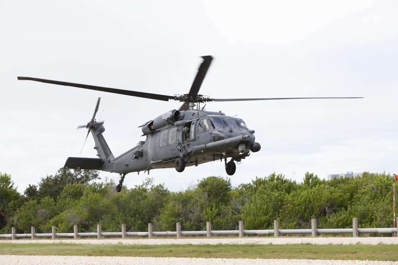 Teams from NASA, the Department of Defense Human Space Flight Support and SpaceX conduct a joint medical triage and medical evacuation (medevac) training exercise at NASA’s Kennedy Space Center in Florida. It was the second of two emergency medical services simulations performed before commercial crew flight tests, which are scheduled for 2019. As NASA’s Commercial Crew Program prepares to begin launching astronauts once again from American soil, teams are sharpening their launch day operations procedures, including responses during the unlikely event of an emergency.