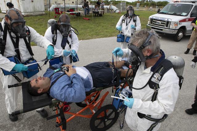 NASA image: SpaceX Triage Training at Pad A
