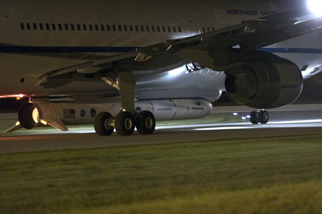 NASA image: Pegasus ICON Takeoff for Launch - Scrub Attempt