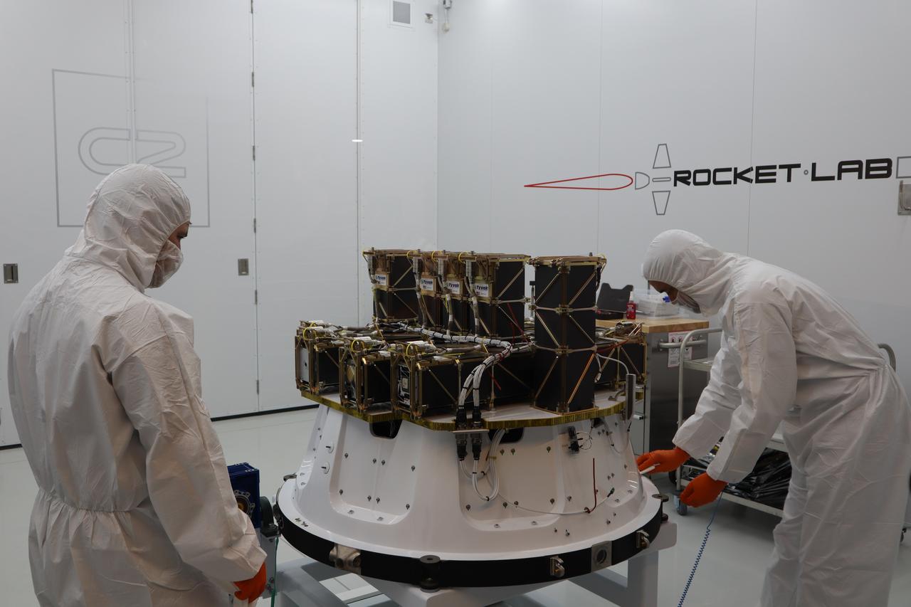 The Educational Launch of Nanosatellites 19 (ELaNa 19) payload is prepared to be encapsulated inside the Rocket Lab Electron rocket payload fairing on Dec. 1, 2018, at the company’s facility in New Zealand. The ELaNa 19 payload comprises 10 CubeSats selected through NASA’s CubeSat Launch Initiative. The liftoff marks the debut of the agency’s innovative Venture Class Launch Services (VCLS) effort. Managed by NASA’s Launch Services Program at Kennedy Space Center in Florida, VCLS was developed to offer small payloads dedicated rides to space. 