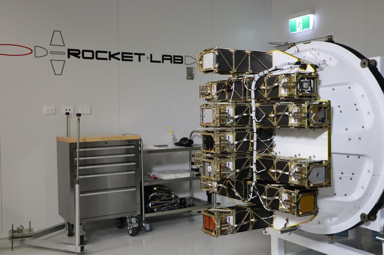 The Educational Launch of Nanosatellites 19 (ELaNa 19) payload is prepared to be encapsulated inside the Rocket Lab Electron rocket payload fairing on Dec. 1, 2018, at the company’s facility in New Zealand. The ELaNa 19 payload comprises 10 CubeSats selected through NASA’s CubeSat Launch Initiative. The liftoff marks the debut of the agency’s innovative Venture Class Launch Services (VCLS) effort. Managed by NASA’s Launch Services Program at Kennedy Space Center in Florida, VCLS was developed to offer small payloads dedicated rides to space.