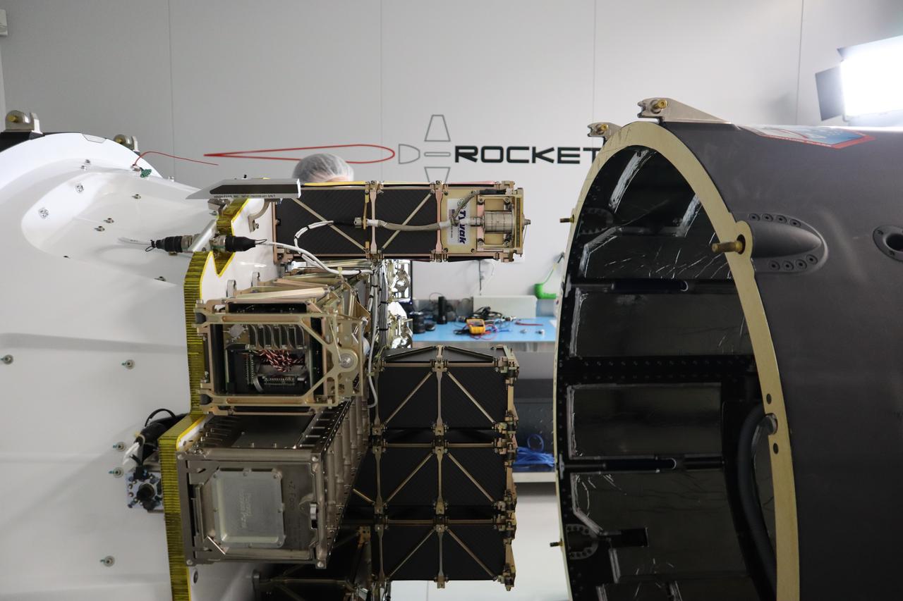 The Educational Launch of Nanosatellites 19 (ELaNa 19) payload is encapsulated inside the Rocket Lab Electron rocket payload fairing on Dec. 1, 2018, at the company’s facility in New Zealand. The ELaNa 19 payload comprises 10 CubeSats selected through NASA’s CubeSat Launch Initiative. The liftoff marks the debut of the agency’s innovative Venture Class Launch Services (VCLS) effort. Managed by NASA’s Launch Services Program at Kennedy Space Center in Florida, VCLS was developed to offer small payloads dedicated rides to space.