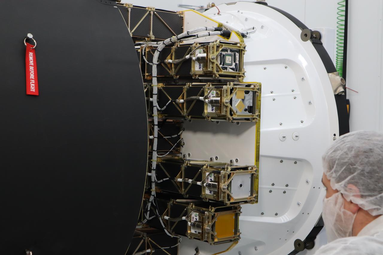 The Educational Launch of Nanosatellites 19 (ELaNa 19) payload is encapsulated inside the Rocket Lab Electron rocket payload fairing on Dec. 1, 2018, at the company’s facility in New Zealand. The ELaNa 19 payload comprises 10 CubeSats selected through NASA’s CubeSat Launch Initiative. The liftoff marks the debut of the agency’s innovative Venture Class Launch Services (VCLS) effort. Managed by NASA’s Launch Services Program at Kennedy Space Center in Florida, VCLS was developed to offer small payloads dedicated rides to space.
