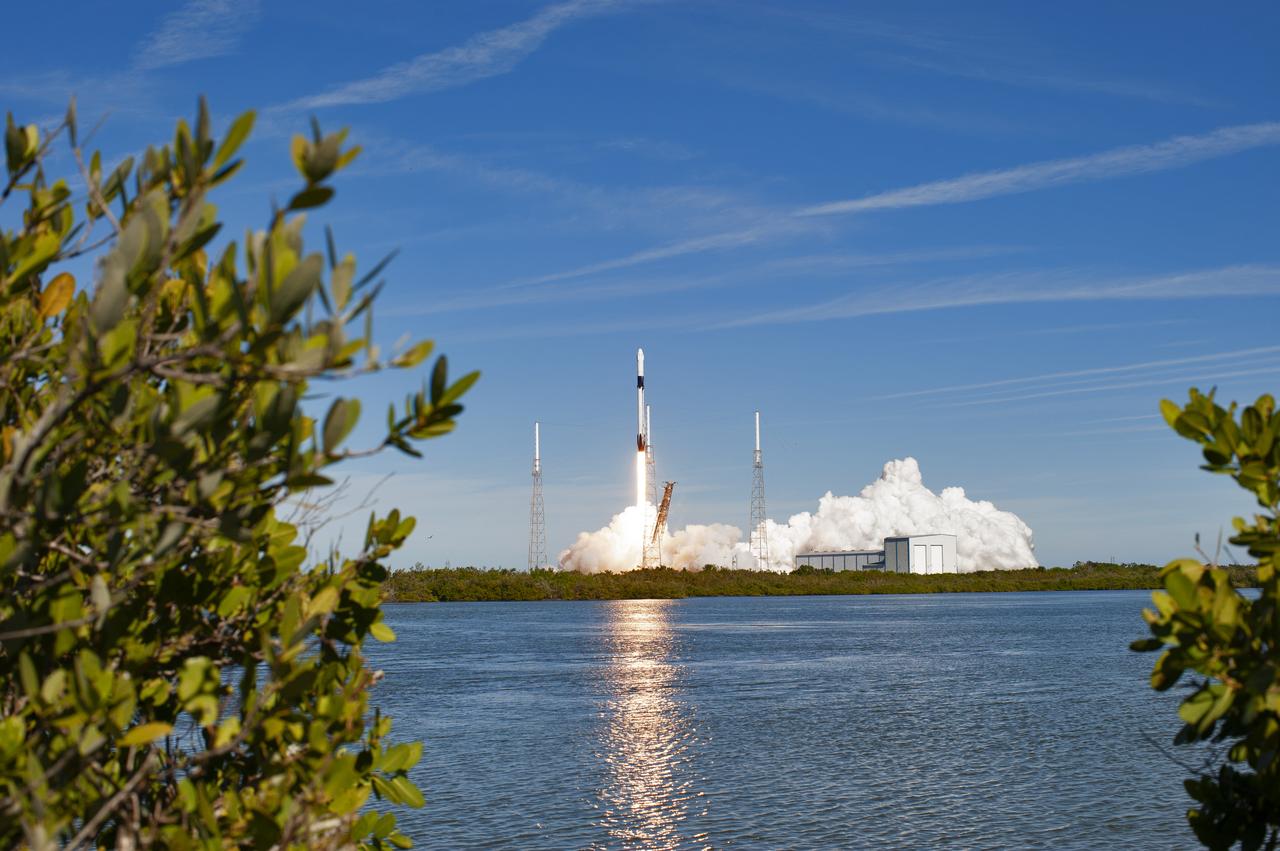The two-stage Falcon 9 launch vehicle lifts off Space Launch Complex 40 at Cape Canaveral Air Force Station carrying the SpaceX’s Dragon resupply spacecraft to the International Space Station. Liftoff was at 1:16 p.m. EST, Dec. 5, 2018. On its 16th commercial resupply services mission to the space station, Dragon will deliver several science investigations to the space station, including the Global Ecosystem Dynamics Investigation lidar (GEDI). GEDI will provide high-quality laser ranging observations of the Earth’s forests and topography required to advance the understanding of important carbon and water cycling processes, biodiversity and habitat.