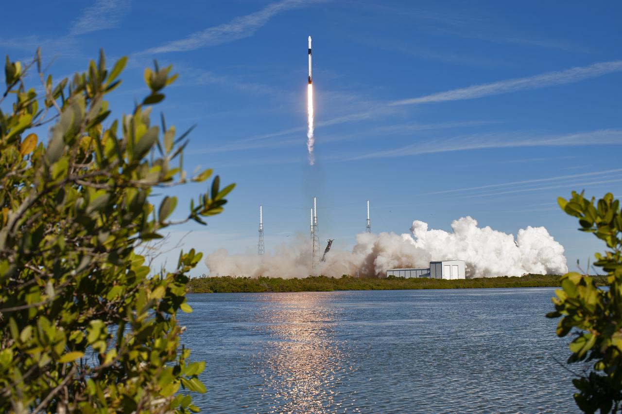 The two-stage Falcon 9 launch vehicle lifts off Space Launch Complex 40 at Cape Canaveral Air Force Station carrying the SpaceX’s Dragon resupply spacecraft to the International Space Station. Liftoff was at 1:16 p.m. EST, Dec. 5, 2018. On its 16th commercial resupply services mission to the space station, Dragon will deliver several science investigations to the space station, including the Global Ecosystem Dynamics Investigation lidar (GEDI). GEDI will provide high-quality laser ranging observations of the Earth’s forests and topography required to advance the understanding of important carbon and water cycling processes, biodiversity and habitat.