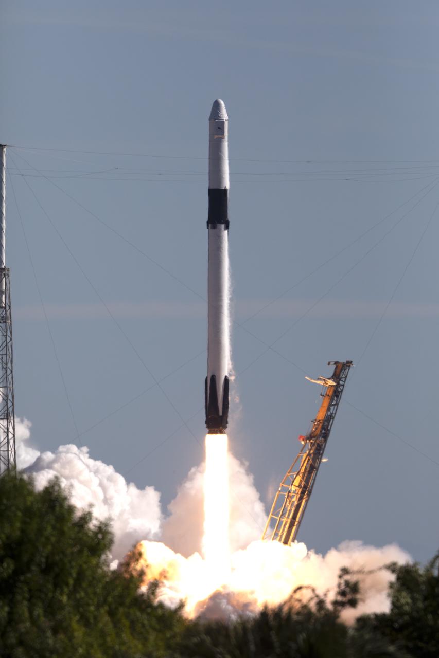 The two-stage Falcon 9 launch vehicle lifts off Space Launch Complex 40 at Cape Canaveral Air Force Station carrying the SpaceX’s Dragon resupply spacecraft to the International Space Station. Liftoff was at 1:16 p.m. EST, Dec. 5, 2018. On its 16th commercial resupply services mission to the space station, Dragon will deliver several science investigations to the space station, including the Global Ecosystem Dynamics Investigation lidar (GEDI). GEDI will provide high-quality laser ranging observations of the Earth’s forests and topography required to advance the understanding of important carbon and water cycling processes, biodiversity and habitat.