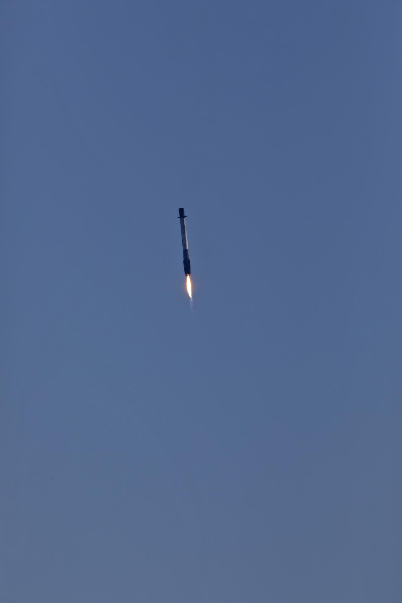 Falcon 9 lifting off on a cargo resupply mission