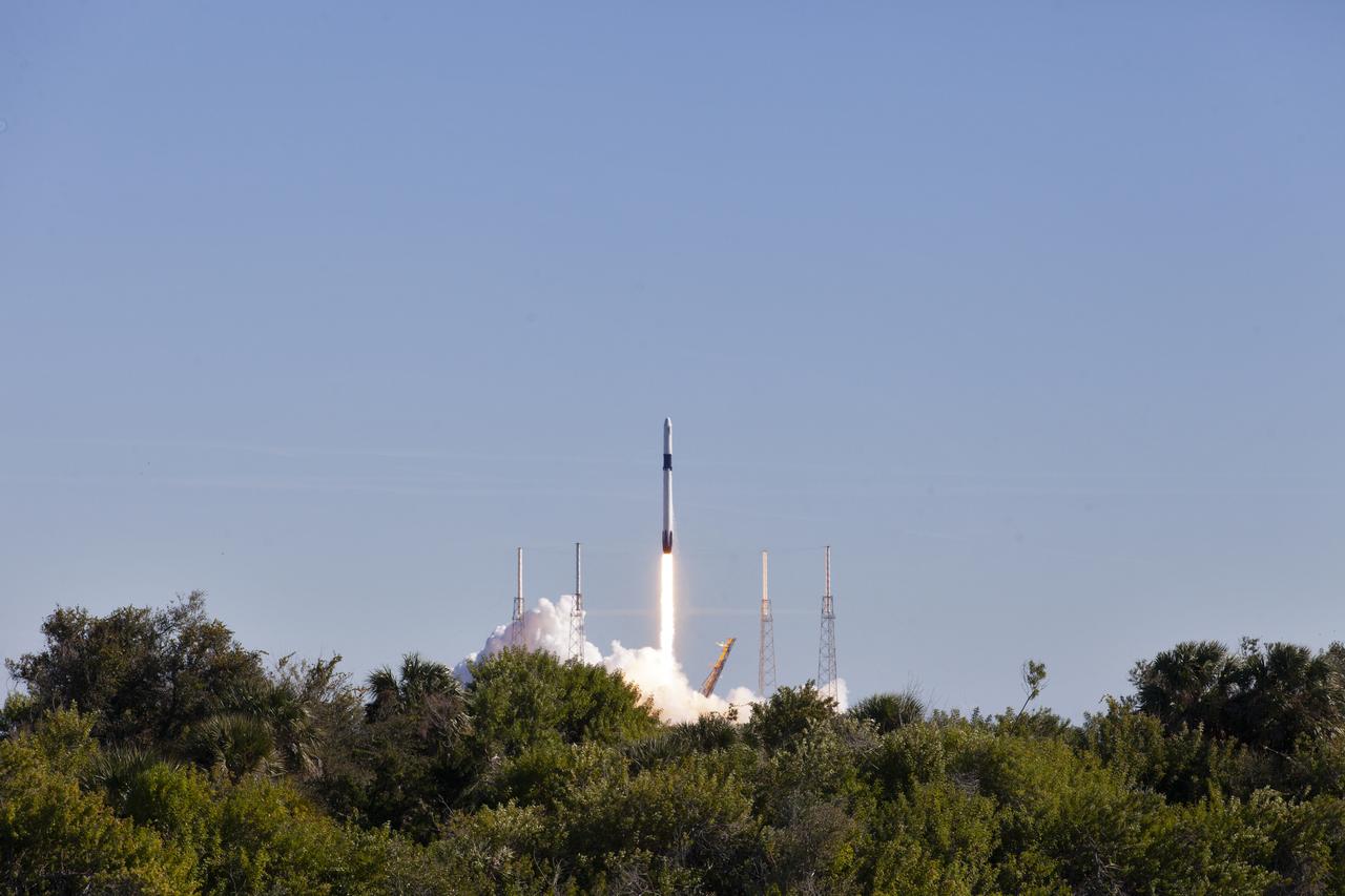 The two-stage Falcon 9 launch vehicle lifts off Space Launch Complex 40 at Cape Canaveral Air Force Station carrying the SpaceX’s Dragon resupply spacecraft to the International Space Station. Liftoff was at 1:16 p.m. EST, Dec. 5, 2018. On its 16th commercial resupply services mission to the space station, Dragon will deliver several science investigations to the space station, including the Global Ecosystem Dynamics Investigation lidar (GEDI). GEDI will provide high-quality laser ranging observations of the Earth’s forests and topography required to advance the understanding of important carbon and water cycling processes, biodiversity and habitat.