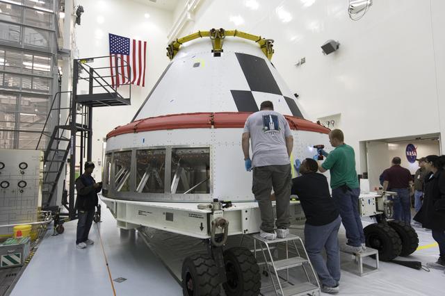 NASA image: AA-2 Mock Crew Module Arrival
