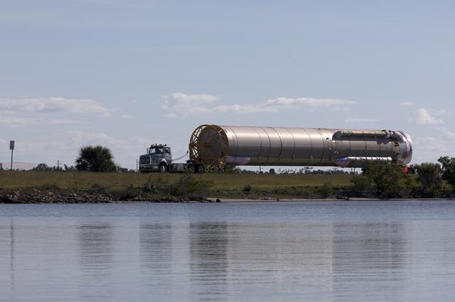NASA image: ULA Atlas V Booster Arrival for Boeing's Orbital Flight Test (OF