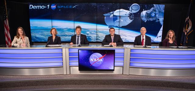 NASA image: SpaceX Demo-1 Prelaunch News Conference