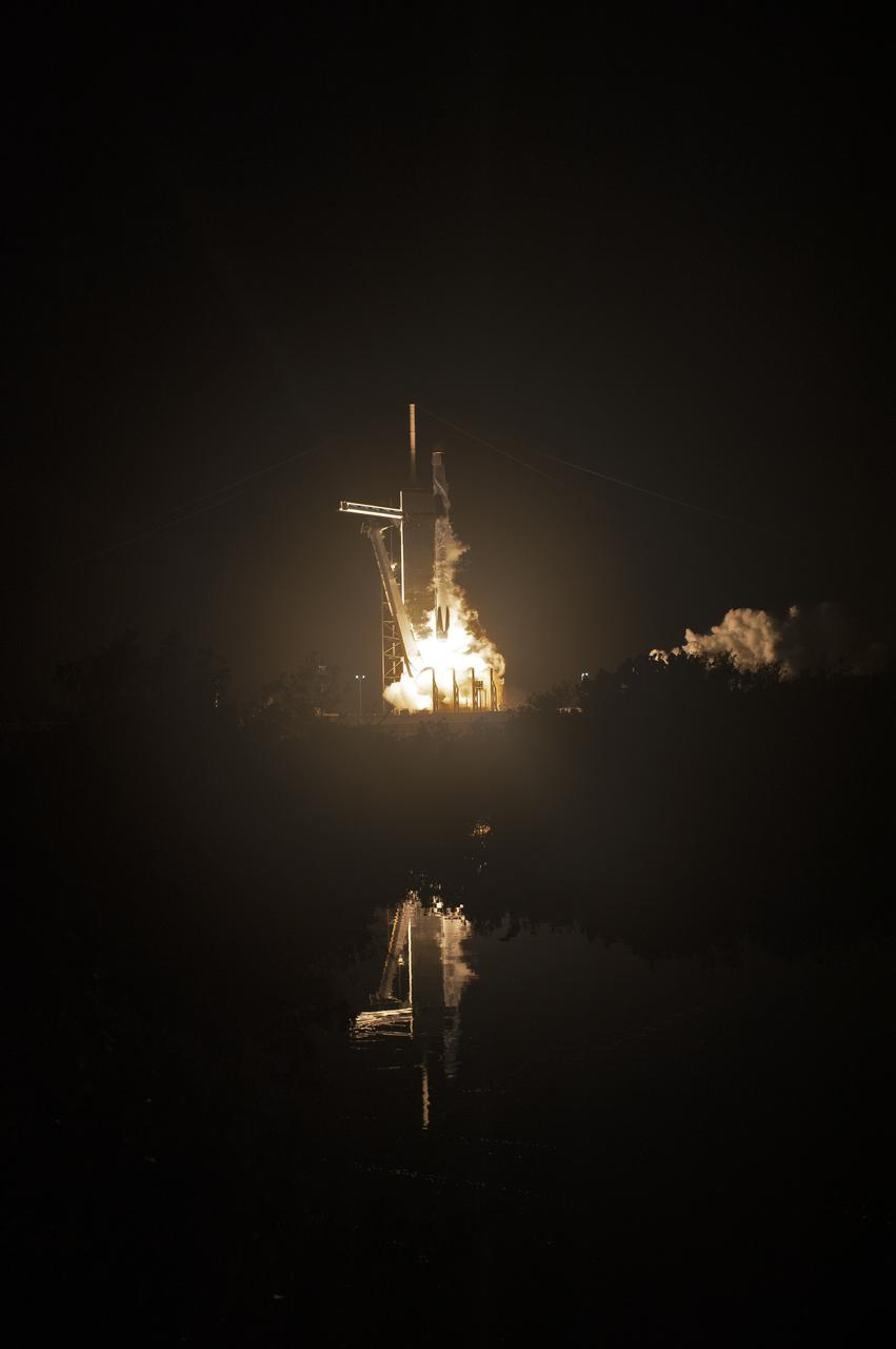 A two-stage SpaceX Falcon 9 rocket lifts off from Launch Complex 39A at NASA’s Kennedy Space Center in Florida for Demo-1, the first uncrewed mission of the agency’s Commercial Crew Program. Liftoff was at 2:49 a.m., March 2, 2019. The SpaceX Crew Dragon’s trip to the International Space Station is designed to validate end-to-end systems and capabilities, leading to certification to fly crew. NASA has worked with SpaceX and Boeing in developing the Commercial Crew Program spacecraft to facilitate new human spaceflight systems launching from U.S. soil with the goal of safe, reliable and cost-effective access to low-Earth orbit destinations, such as the space station.