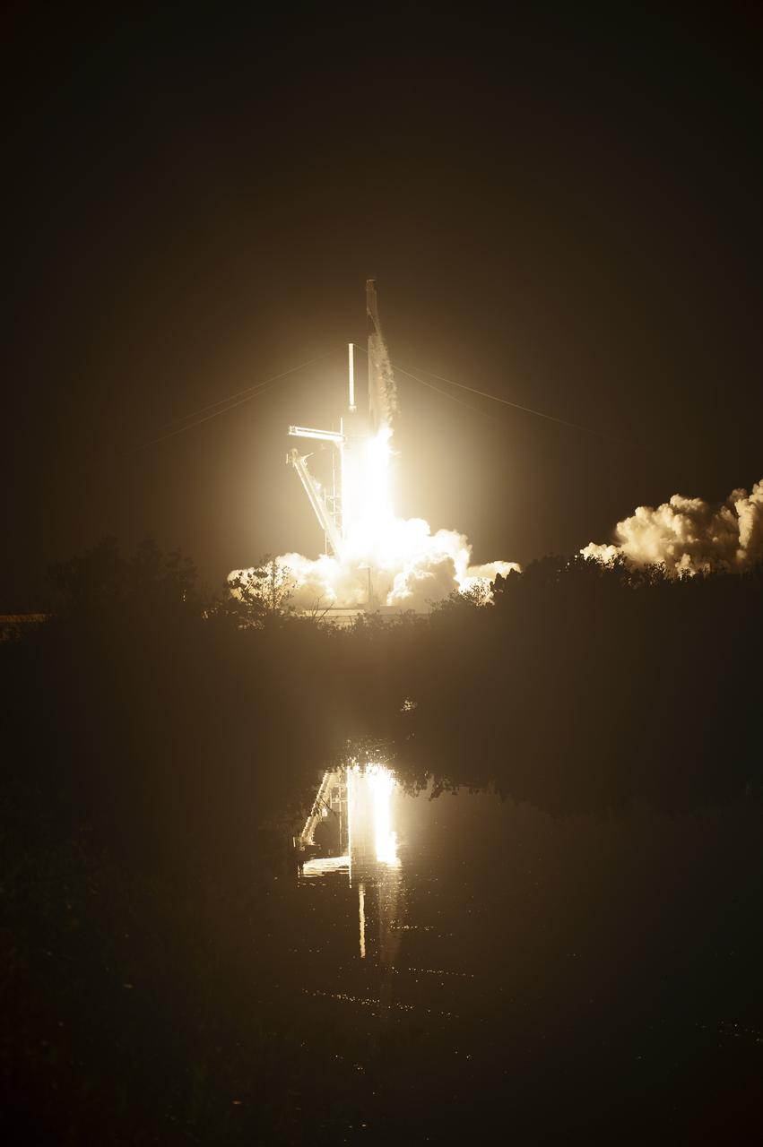 A two-stage SpaceX Falcon 9 rocket lifts off from Launch Complex 39A at NASA’s Kennedy Space Center in Florida for Demo-1, the first uncrewed mission of the agency’s Commercial Crew Program. Liftoff was at 2:49 a.m., March 2, 2019. The SpaceX Crew Dragon’s trip to the International Space Station is designed to validate end-to-end systems and capabilities, leading to certification to fly crew. NASA has worked with SpaceX and Boeing in developing the Commercial Crew Program spacecraft to facilitate new human spaceflight systems launching from U.S. soil with the goal of safe, reliable and cost-effective access to low-Earth orbit destinations, such as the space station.