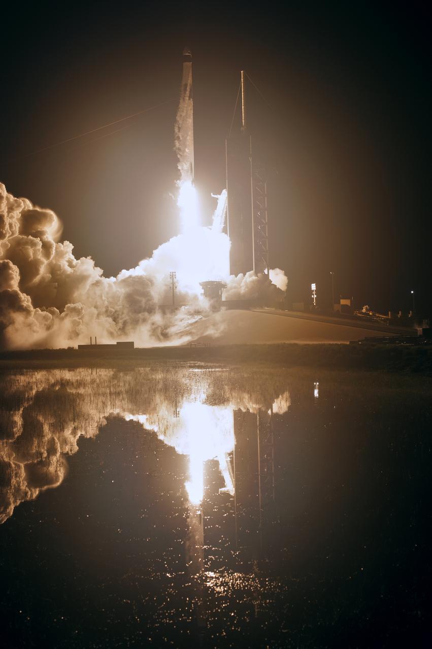 A two-stage SpaceX Falcon 9 rocket lifts off from Launch Complex 39A at NASA’s Kennedy Space Center in Florida for Demo-1, the first uncrewed mission of the agency’s Commercial Crew Program. Liftoff was at 2:49 a.m., March 2, 2019. The SpaceX Crew Dragon’s trip to the International Space Station is designed to validate end-to-end systems and capabilities, leading to certification to fly crew. NASA has worked with SpaceX and Boeing in developing the Commercial Crew Program spacecraft to facilitate new human spaceflight systems launching from U.S. soil with the goal of safe, reliable and cost-effective access to low-Earth orbit destinations, such as the space station.