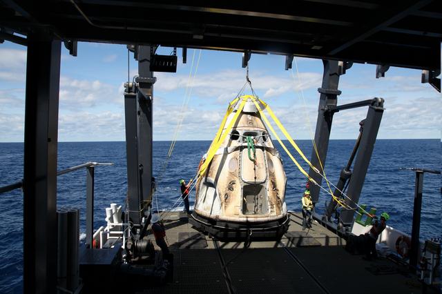 NASA image: SpaceX Demo-1 Crew Dragon Capsule Recovery