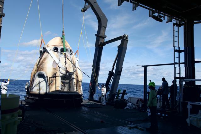 NASA image: SpaceX Demo-1 Crew Dragon Capsule Recovery